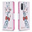 Xiaomi Mi 11i 5G用手帳型 レザーケース スタンド パターン カバー B01F Xiaomi ピンク