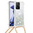 Xiaomi Mi 11T 5G用シリコンケース ソフトタッチラバー ブリンブリン カバー 携帯ストラップ S03 Xiaomi シルバー