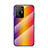 Xiaomi Mi 11T 5G用ハイブリットバンパーケース プラスチック 鏡面 虹 グラデーション 勾配色 カバー LS2 Xiaomi オレンジ