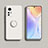 Xiaomi Mi 12 5G用極薄ソフトケース シリコンケース 耐衝撃 全面保護 アンド指輪 マグネット式 バンパー A02 Xiaomi ホワイト