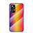 Xiaomi Mi 12 5G用ハイブリットバンパーケース プラスチック 鏡面 虹 グラデーション 勾配色 カバー M01 Xiaomi オレンジ