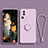 Xiaomi Mi 12 Lite NE 5G用極薄ソフトケース シリコンケース 耐衝撃 全面保護 アンド指輪 マグネット式 バンパー Xiaomi ラベンダー