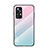 Xiaomi Mi 12S Pro 5G用ハイブリットバンパーケース プラスチック 鏡面 虹 グラデーション 勾配色 カバー M02 Xiaomi ピンク