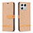 Xiaomi Mi 13 5G用手帳型 レザーケース スタンド カバー B16F Xiaomi ゴールド