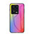 Xiaomi Mi 13 5G用ハイブリットバンパーケース プラスチック 鏡面 虹 グラデーション 勾配色 カバー LS2 Xiaomi ピンク
