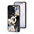 Xiaomi Mi 13 5G用ハイブリットバンパーケース プラスチック 鏡面 花 カバー S01 Xiaomi ブラック