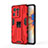 Xiaomi Mi Mix 4 5G用ハイブリットバンパーケース スタンド プラスチック 兼シリコーン カバー マグネット式 KC2 Xiaomi レッド