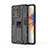 Xiaomi Mi Mix 4 5G用ハイブリットバンパーケース スタンド プラスチック 兼シリコーン カバー マグネット式 KC2 Xiaomi ブラック