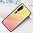 Xiaomi Mi Note 10 Pro用ハイブリットバンパーケース プラスチック 鏡面 虹 グラデーション 勾配色 カバー H01 Xiaomi イエロー