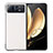 Xiaomi Mix Fold 2 5G用ハイブリットバンパーケース 高級感 手触り良いレザー柄 兼プラスチック S03 Xiaomi ホワイト
