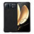 Xiaomi Mix Fold 2 5G用ハイブリットバンパーケース 高級感 手触り良いレザー柄 兼プラスチック S03 Xiaomi ブラック