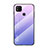 Xiaomi POCO C3用ハイブリットバンパーケース プラスチック 鏡面 虹 グラデーション 勾配色 カバー LS1 Xiaomi ラベンダー