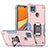 Xiaomi POCO C3用ハイブリットバンパーケース プラスチック アンド指輪 マグネット式 QW1 Xiaomi ピンク