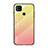 Xiaomi POCO C31用ハイブリットバンパーケース プラスチック 鏡面 虹 グラデーション 勾配色 カバー LS1 Xiaomi イエロー