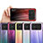 Xiaomi Poco C40用ハイブリットバンパーケース プラスチック 鏡面 虹 グラデーション 勾配色 カバー LS1 Xiaomi 