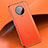 Xiaomi Poco F2 Pro用ケース 高級感 手触り良いレザー柄 Xiaomi オレンジ