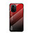 Xiaomi Poco F3 5G用ハイブリットバンパーケース プラスチック 鏡面 虹 グラデーション 勾配色 カバー LS1 Xiaomi レッド