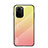 Xiaomi Poco F3 5G用ハイブリットバンパーケース プラスチック 鏡面 虹 グラデーション 勾配色 カバー LS1 Xiaomi イエロー