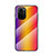 Xiaomi Poco F3 5G用ハイブリットバンパーケース プラスチック 鏡面 虹 グラデーション 勾配色 カバー LS2 Xiaomi 