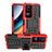 Xiaomi Poco F4 5G用ハイブリットバンパーケース スタンド プラスチック 兼シリコーン カバー JX1 Xiaomi レッド