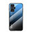 Xiaomi Poco F4 GT 5G用ハイブリットバンパーケース プラスチック 鏡面 虹 グラデーション 勾配色 カバー LS1 Xiaomi ネイビー