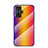 Xiaomi Poco F4 GT 5G用ハイブリットバンパーケース プラスチック 鏡面 虹 グラデーション 勾配色 カバー LS2 Xiaomi オレンジ