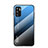 Xiaomi POCO M3 Pro 5G用ハイブリットバンパーケース プラスチック 鏡面 虹 グラデーション 勾配色 カバー LS1 Xiaomi ネイビー
