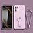 Xiaomi POCO M3 Pro 5G用極薄ソフトケース シリコンケース 耐衝撃 全面保護 スタンド バンパー Xiaomi ラベンダー