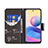 Xiaomi POCO M3 Pro 5G用手帳型 レザーケース スタンド パターン カバー B01F Xiaomi 