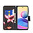 Xiaomi POCO M3 Pro 5G用手帳型 レザーケース スタンド パターン カバー B03F Xiaomi 