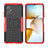 Xiaomi Poco M4 5G用ハイブリットバンパーケース スタンド プラスチック 兼シリコーン カバー JX2 Xiaomi レッド
