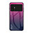 Xiaomi Poco M4 5G用ハイブリットバンパーケース プラスチック 鏡面 虹 グラデーション 勾配色 カバー LS1 Xiaomi ローズレッド