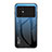 Xiaomi Poco M4 5G用ハイブリットバンパーケース プラスチック 鏡面 虹 グラデーション 勾配色 カバー LS1 Xiaomi ネイビー