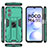 Xiaomi Poco M4 5G用ハイブリットバンパーケース スタンド プラスチック 兼シリコーン カバー マグネット式 KC2 Xiaomi 