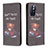 Xiaomi Poco M4 Pro 5G用手帳型 レザーケース スタンド パターン カバー B05F Xiaomi グレー