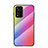 Xiaomi Poco M4 Pro 5G用ハイブリットバンパーケース プラスチック 鏡面 虹 グラデーション 勾配色 カバー LS2 Xiaomi ピンク
