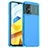 Xiaomi Poco M5 4G用ハイブリットバンパーケース クリア透明 プラスチック カバー J01S Xiaomi ネイビー