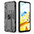 Xiaomi Poco M5 4G用ハイブリットバンパーケース スタンド プラスチック 兼シリコーン カバー マグネット式 KC2 Xiaomi 