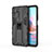 Xiaomi Poco M5S用ハイブリットバンパーケース スタンド プラスチック 兼シリコーン カバー マグネット式 KC2 Xiaomi ブラック