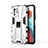 Xiaomi Poco X3 GT 5G用ハイブリットバンパーケース スタンド プラスチック 兼シリコーン カバー マグネット式 KC1 Xiaomi シルバー
