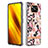 Xiaomi Poco X3 Pro用シリコンケース ソフトタッチラバー バタフライ パターン カバー アンド指輪 Y06B Xiaomi ピンク