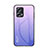 Xiaomi Poco X4 GT 5G用ハイブリットバンパーケース プラスチック 鏡面 虹 グラデーション 勾配色 カバー LS1 Xiaomi ラベンダー