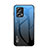 Xiaomi Poco X4 GT 5G用ハイブリットバンパーケース プラスチック 鏡面 虹 グラデーション 勾配色 カバー LS1 Xiaomi ネイビー