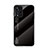 Xiaomi Poco X4 NFC用ハイブリットバンパーケース プラスチック 鏡面 虹 グラデーション 勾配色 カバー LS1 Xiaomi ブラック