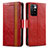 Xiaomi Redmi 10 4G用手帳型 レザーケース スタンド カバー S02D Xiaomi レッド