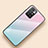 Xiaomi Redmi 10 4G用ハイブリットバンパーケース プラスチック 鏡面 虹 グラデーション 勾配色 カバー LS1 Xiaomi シアン