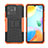 Xiaomi Redmi 10 Power用ハイブリットバンパーケース スタンド プラスチック 兼シリコーン カバー JX2 Xiaomi オレンジ