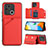 Xiaomi Redmi 10 Power用ケース 高級感 手触り良いレザー柄 YB1 Xiaomi レッド