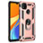 Xiaomi Redmi 10A 4G用ハイブリットバンパーケース プラスチック アンド指輪 マグネット式 MQ3 Xiaomi ローズゴールド