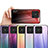 Xiaomi Redmi 10C 4G用ハイブリットバンパーケース プラスチック 鏡面 虹 グラデーション 勾配色 カバー LS1 Xiaomi 